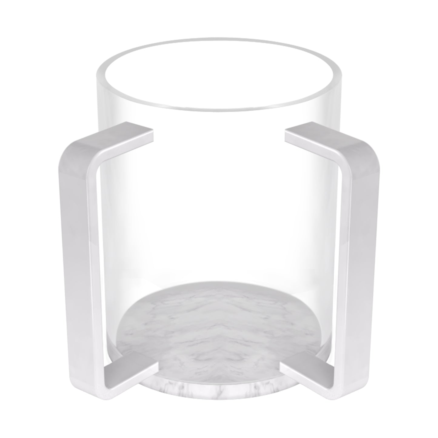 White Marble Lucite Wash Cup