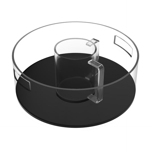 Black Lucite Wash Cup and Bowl Set